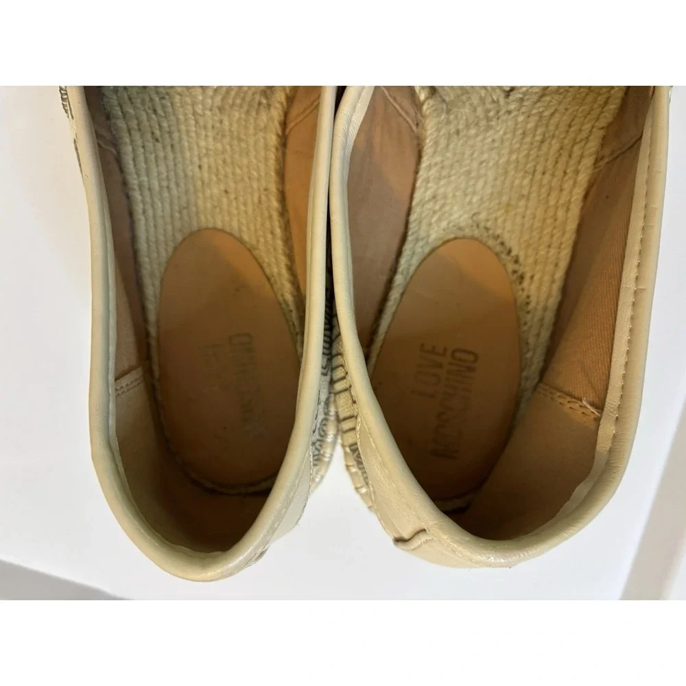 LOVE MOSCHINO Logo Beige Canvas Espadrilles 38 US‎ 8 Platform